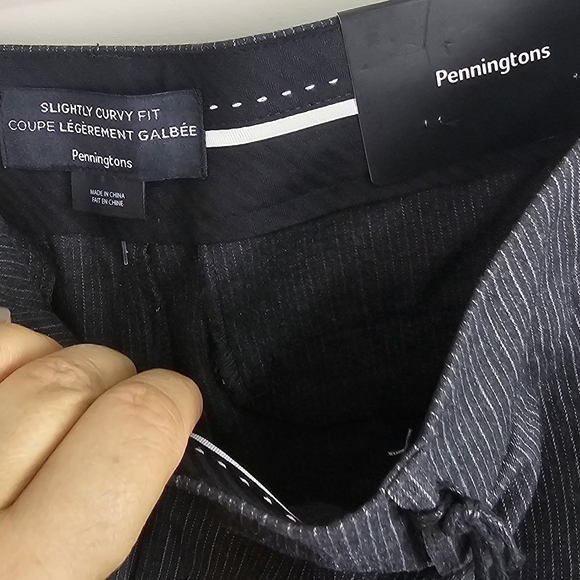Penningtons slightly curvy fit size 18 dress pants nwt in grey - Picture 5 of 6